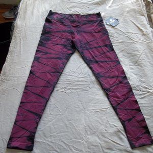 NWT XL Nux Bordeaux Space Dyed Ankle Leggings